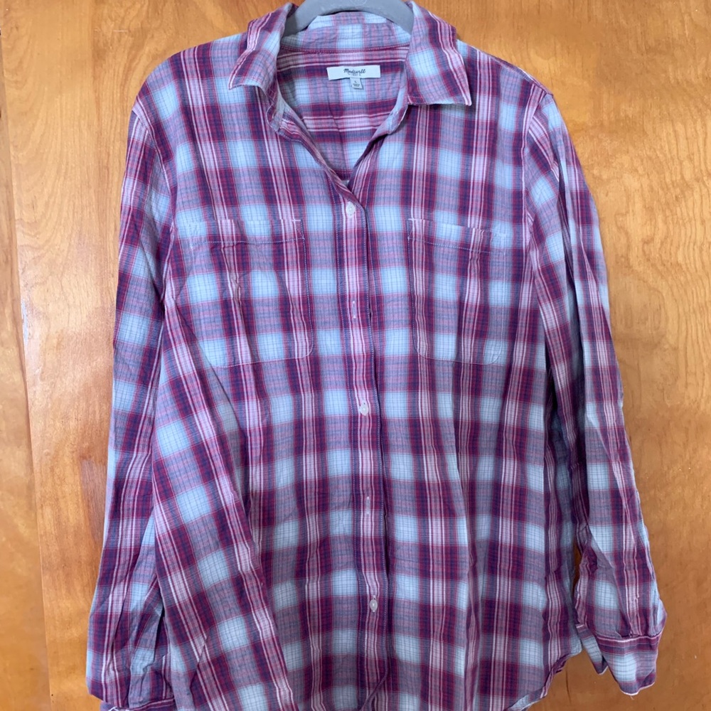 Madewell Ex-Boyfriend Plaid - Picture 2 of 6